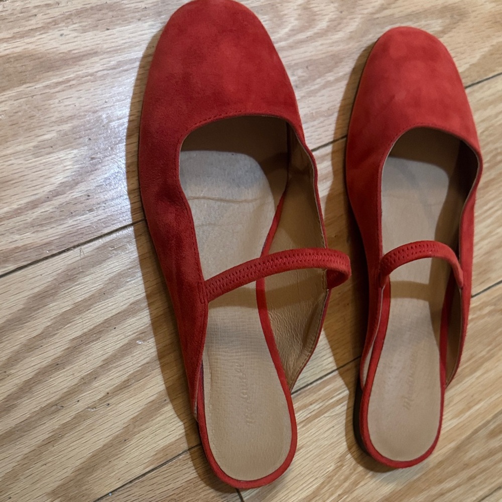 Madewell Women's Red Suede Flats - Picture 6 of 6